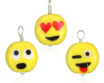 Glass Emoji Pendant Necklace