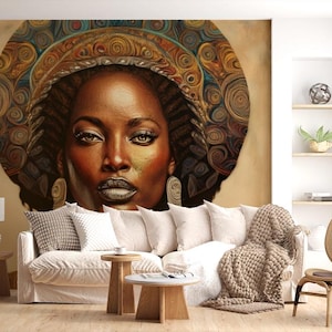 Afro Woman, AI Art, Wall Art, AI Generated Art, Digital Art Print, Digital Download, Digital Art, Printable AI Art, Home Decor