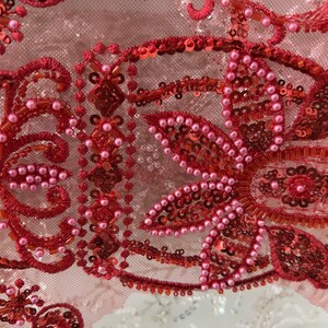 Sequin Bead Embroidery Fabric: Wedding Dress Material