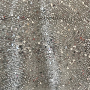 Handmade Pearl & Sequins Lace Fabric: Wedding Dress Embellishment