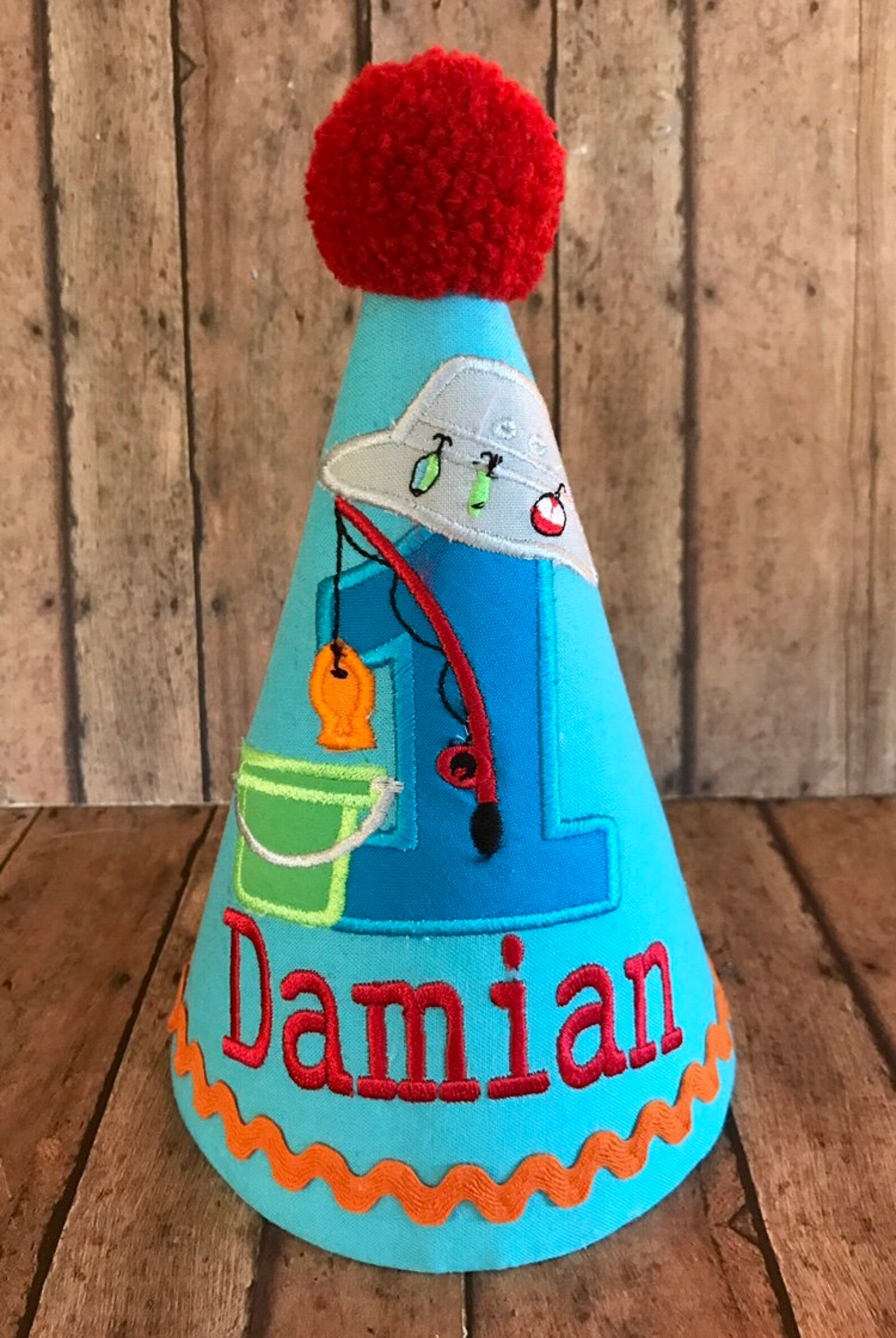 Fishing Birthday Hat Fishing 1st Birthday Baby Boy Fishing Etsy