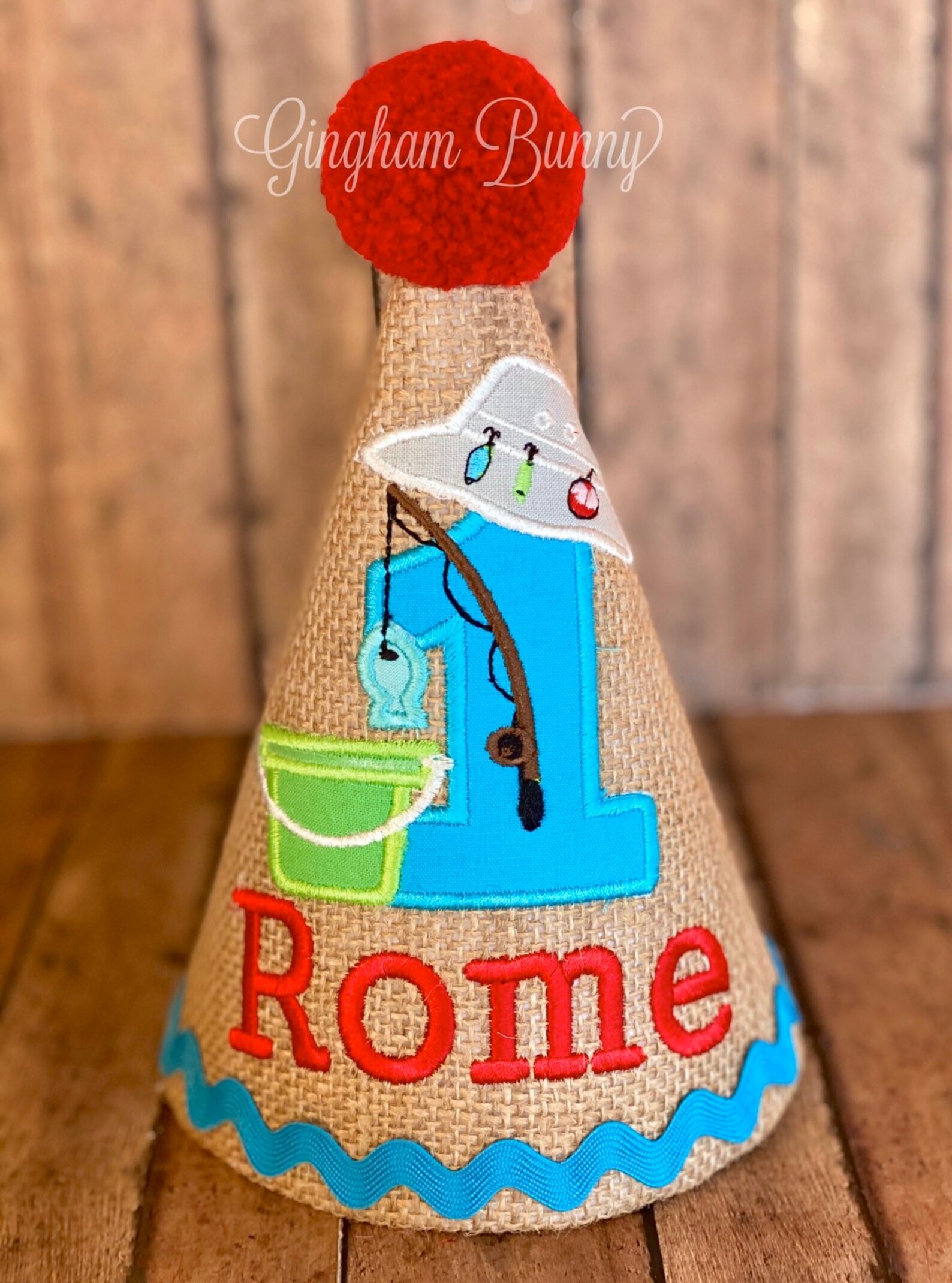 Fishing Birthday Hat Fishing 1st Birthday Baby Boy Fishing Etsy