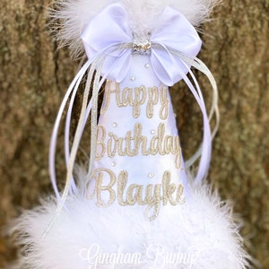 Happy Birthday Hat, First Birthday Hat, 1st Birthday Hat, 2nd Birthday Hat, 3rd Birthday Hat, Baby Birthday Hat, Girl Birthday Hat.