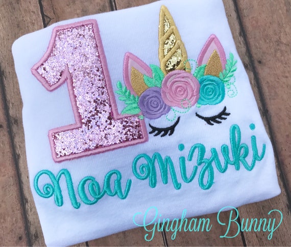 unicorn 1st birthday shirt