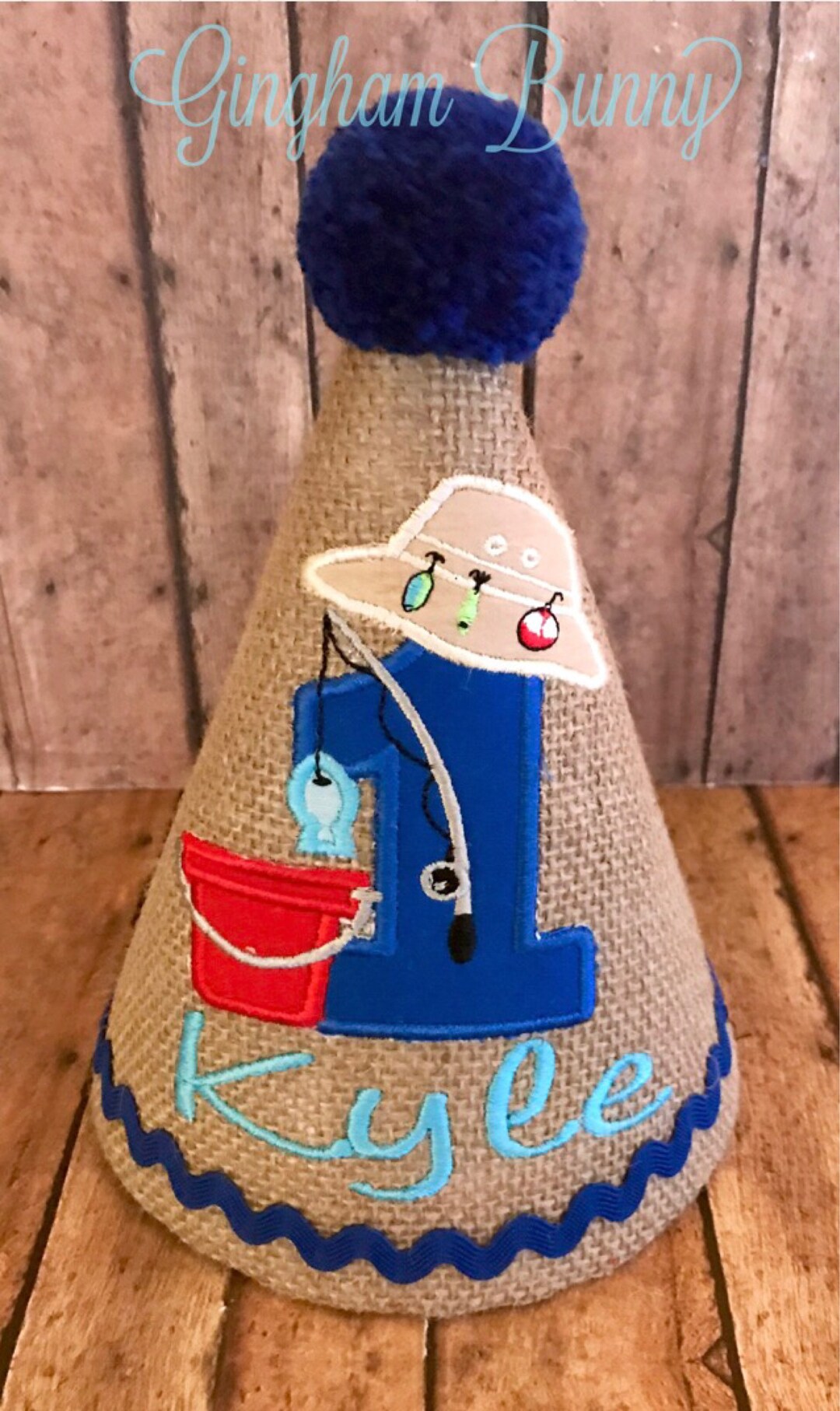 Fishing Birthday Hat, Fishing 1st Birthday, Baby Boy Fishing Hat