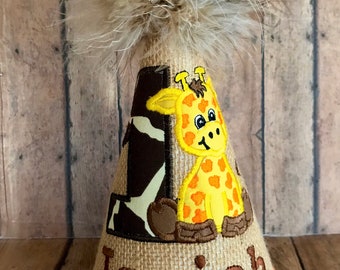 Safari Cake Smash, Giraffe Birthday Hat, Jungle Cake Smash, Jungle Birthday Hat, 1st Borthday Hat, 2nd Birthday Hat