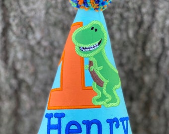 DINOSAUR 1st Birthday, Dinosaur Birthday Hat,  Dinosaur Cake Smash, Dinosaur 1st Birthday,  1st Birthday Hat, First Birthday Hat