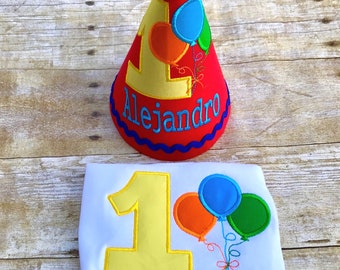 Balloons Birthday Hat, Balloons Birthday,  Birthday, OR Sports Birthday Hat Basketball Birthday, Sports Cake Smash, Baseball Cake Smash