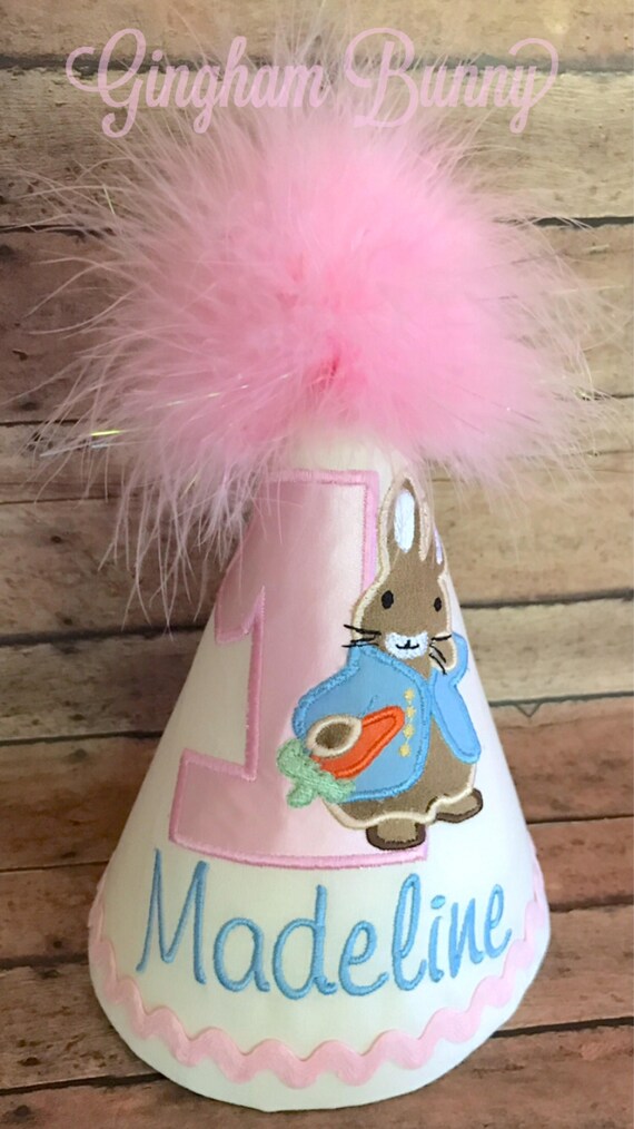 Bunny Birthday Hat Bunny 1st Birthday Hat Rabbit Birthday Etsy
