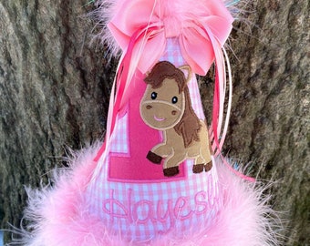 Barnyard Bash Hat Horse Birthday Hat Cow Birthday Hat 1st Etsy