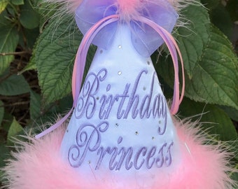 Birthday Princess, Birthday Girl Birthday Hat, 2nd Birthday Hat, 1st Birthday Hat, First Birthday Hat, Cake Smash Birthday Hat.