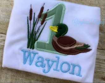 Mallard Birthday Shirt, One Lucky Duck Birthday, one lucky duck theme, Mallard duck theme.  Lucky Duck Shirt, Lucky Duck Cake Smash.