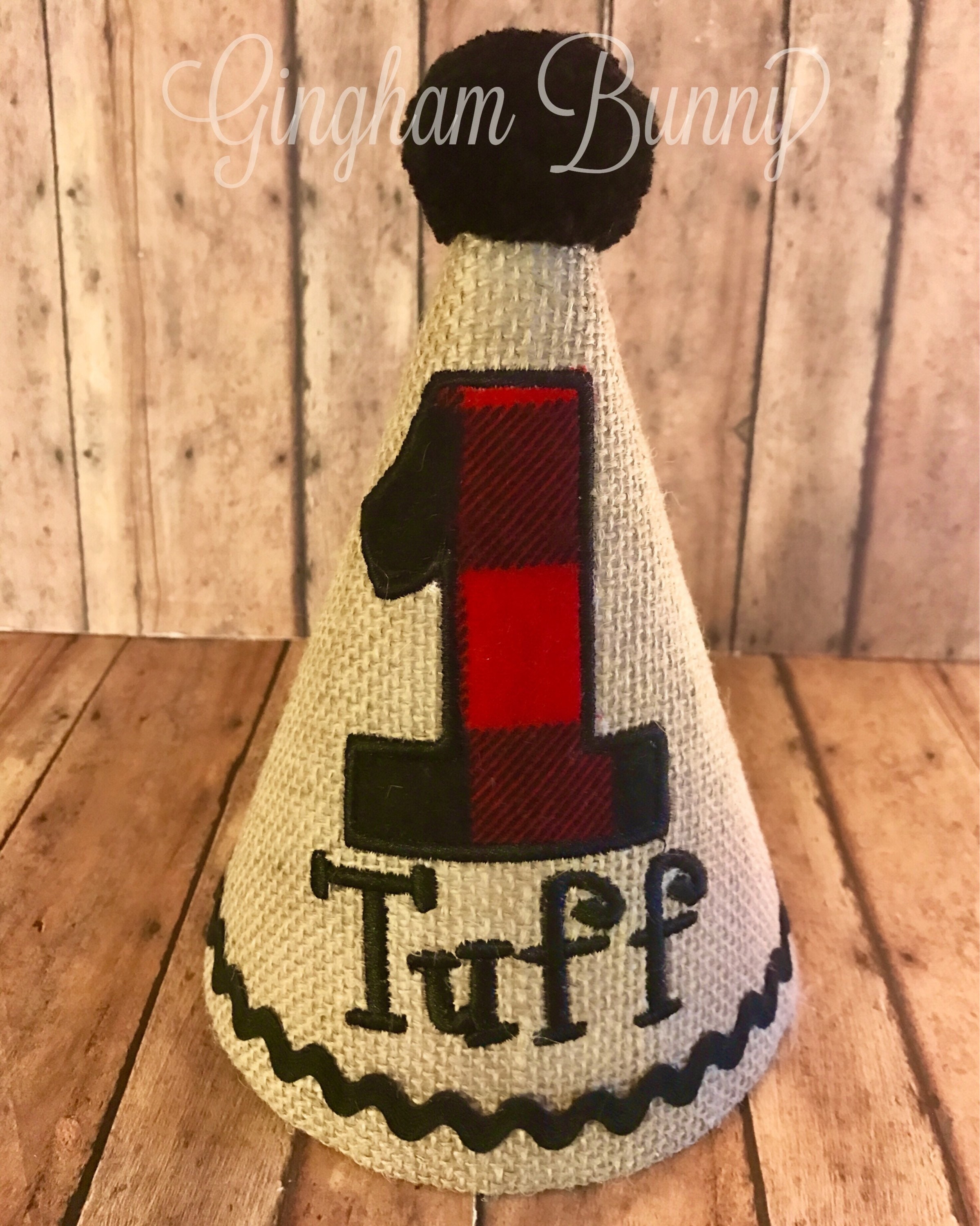 Paper & Party Supplies Buffalo Plaid Birthday Camping Cake Smash Hat