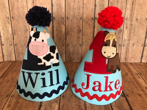 Cow Birthday Hat OR Horse Birthday Hat 