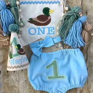 One Lucky Duck, Shirt or Bodysuit. Mallard Birthday Shirt. lucky duck theme, mallard duck theme. image 3