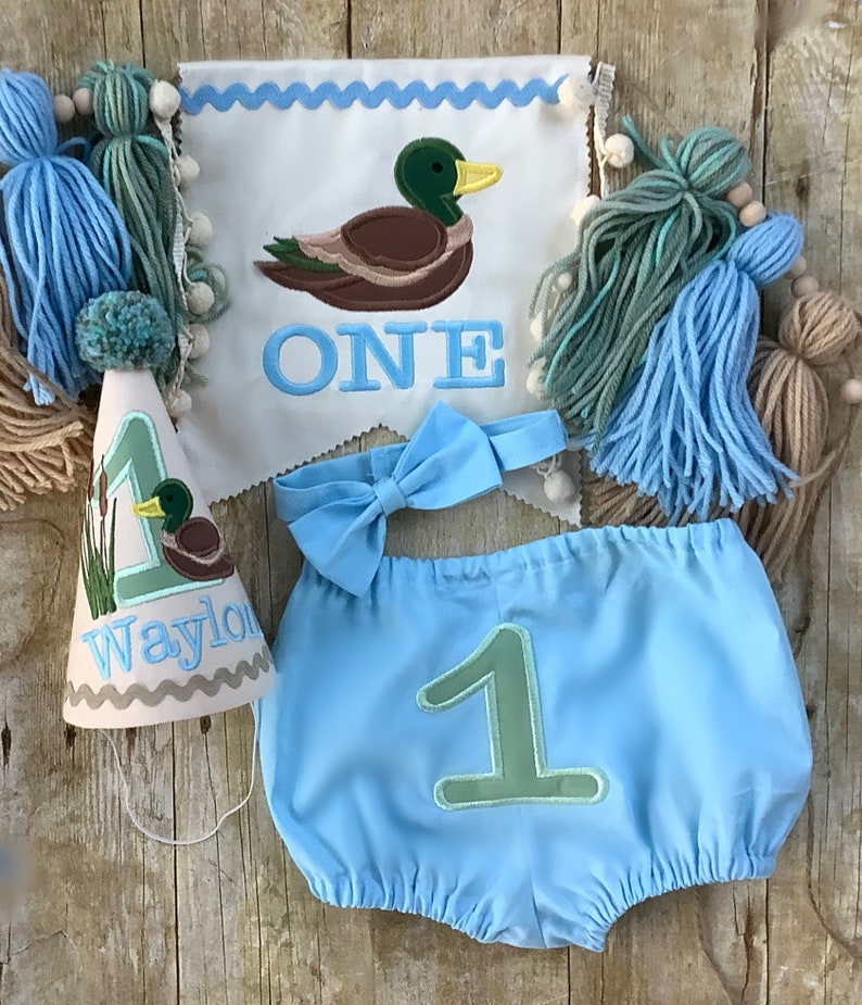 One Lucky Duck, 6 Pc., Mallard Birthday Set, one lucky duck theme, mallard duck theme. image 8