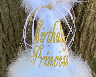 Birthday Princess Hat, First Birthday Hat, 1st Birthday Hat, Birthday Party Hat, 2nd Birthday Hat, Adult Birthday Hat, Girl Birthday Hat