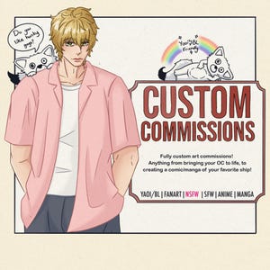 Custom Anime Style Art Commission (yaoi & Bl friendly)