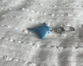 Clay Manta Ray Keychain