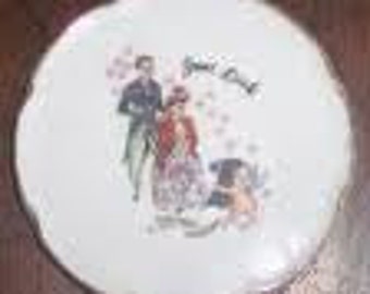 Victorian couple souvenier plate