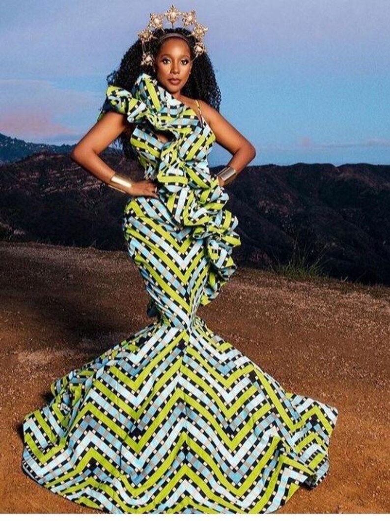 Jelani African Print Mermaid Dress main image 1
