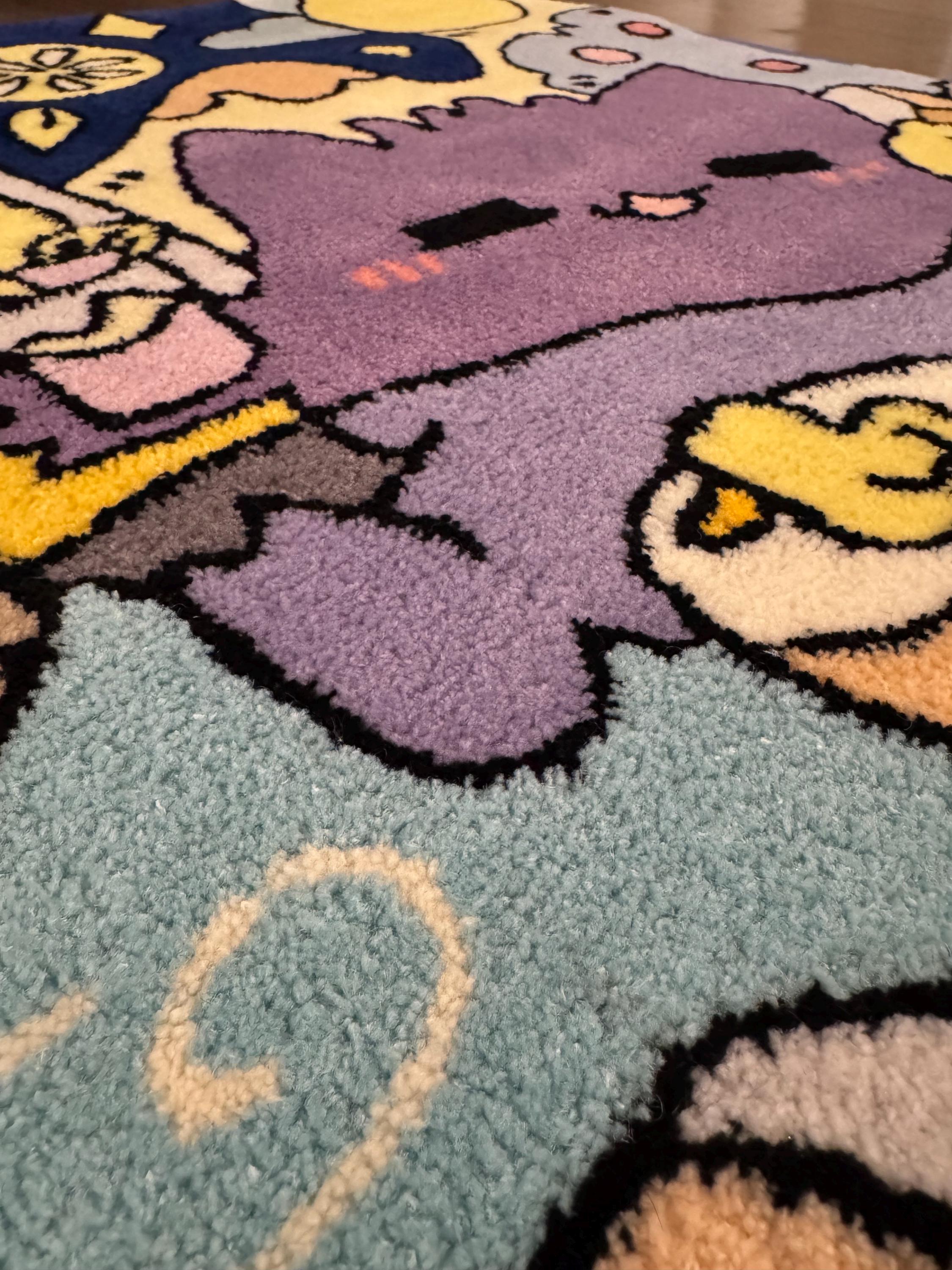 MADE TO ORDER Pokémon Gengar Inspired Tufted Rug - Etsy