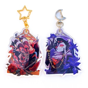 H Boss Halloween Character Flower Acrylic Keychain