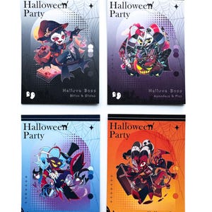 H Boss Blitzo/Stolas/Fizzarolli/Asmodeus Halloween Polaroids