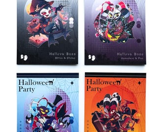 H Boss Blitzo/Stolas/Fizzarolli/Asmodeus Halloween Polaroids