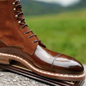 New Men&#39;s Fashion Bespoke Genuine Leather Custom Made Italian Leather Wingtip Vintage Style Chelsea Boots | Chelsea Boot