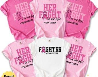 Custom Breast Cancer Awareness T-Shirt,  Comfort Colors® Pink Ribbon Support Squad Tee