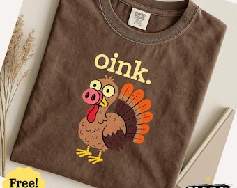 Comfort Colors® Vintage Thanksgiving T-Shirt, Funny Turkey Fall Season Gift