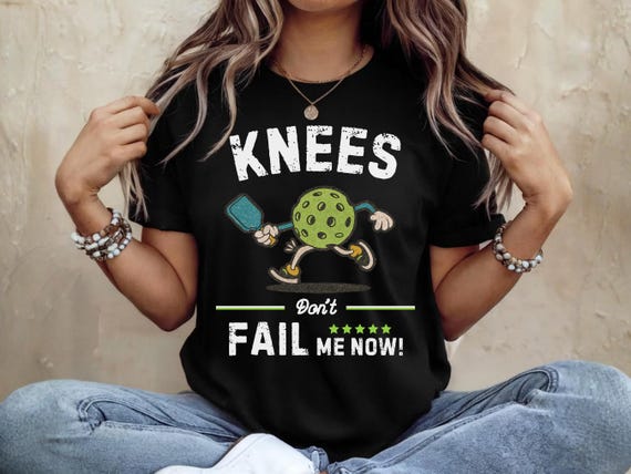 Funny Pickleball Gift for Men Women, Knee Don't Fail me Now Vintage Pickleball Shirt, Retro Pickleball Apparel for Seniors Lovers