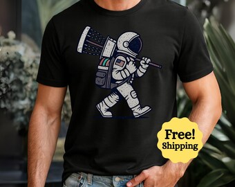 Disc Golf T-Shirt Vintage Astronaut Disc Golfer Geschenk für Vatertag