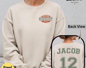 Comfort Color Custom Football Mascot shirt Personalized Football Team For Football Mom Gift