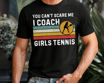 Maglietta divertente da allenatore di tennis per ragazze, maglietta da tennista retrò