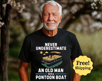 Funny Pontoon Dad Shirt, Vintage Boating Father's Day Gift