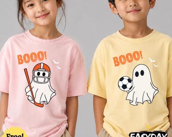Personalized Spooky Ghost Halloween T-Shirt, Custom Boo Character Comfort Color Vintage Shirt