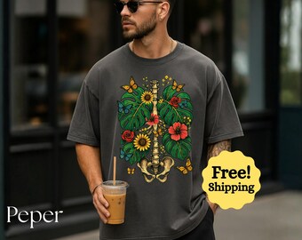 Comfort Colors Vintage Skeleton Plant Lover Funny Gardening Gift For Gardener