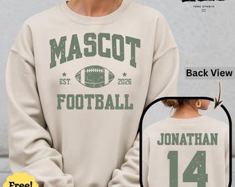 Comfort Color Custom Football Mascot shirt Personalized Football Team For Football Mom Gift