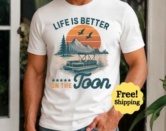 Lustiges Stegboot T-Shirt: Lake Life Kapitän Tee