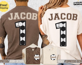 Soccer First Birthday Shirts Custom Matching Family Comfort Colors