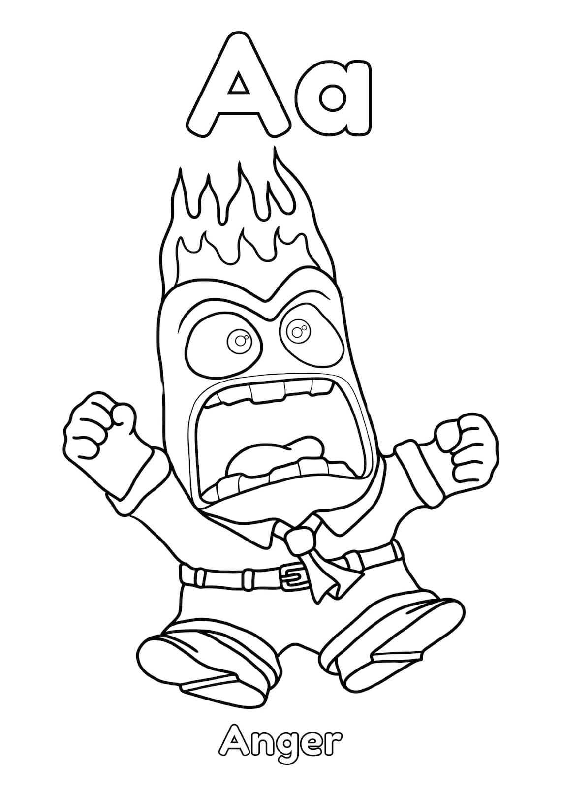 Inside Out Customizable ABC Coloring Book for Kids , Baby Shower ...