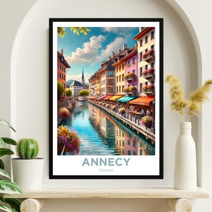 Annecy Travel Print - Annecy Travel Poster - Digital Art - Wall decor - Annecy Travel Print - Annecy - Alps - France - City Posters