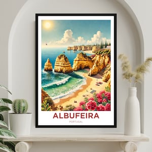 Albufeira Travel Print - Albufeira Travel Poster - Digital Art - Wall decor - Art Print - Albufeira Travel - Albufeira - Algarve - Portugal