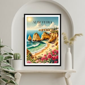 Albufeira Travel Print - Albufeira Travel Poster - Digital Art - Wall decor - Art Print - Albufeira Travel - Albufeira - Algarve - Portugal