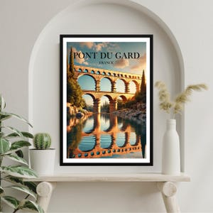 Pont du Gard Print - Pont du Gard France Poster - Digital Art - Wall decor - Gard Print - Pont du Gard Print - Gard - South of France