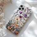 Wildflower Mosaic MagSafe iPhone Case: Botanical Floral Print iPhone 17 16 15 14 13