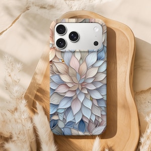 Capa para celular Blush Dahlia, capa floral estética para iPhone, capa botânica rosa, capa elegante com estampa de flores para iPhone e Samsung Pixel