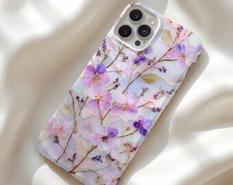 Cherry Blossom MagSafe iPhone Case | Pink Purple Floral Sakura Phone Cover, Spring Botanical Gift